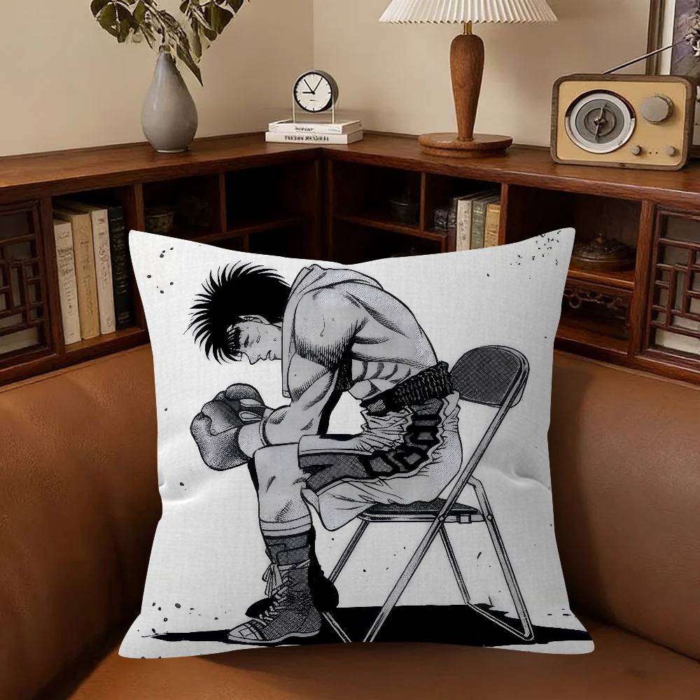 Vintage Anime H-Hajime No Ippo Cushion Cover Pillow Cover Decor Pillowcase Printed Cushion Case For Couch