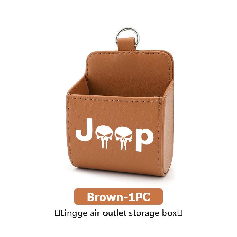 AKI2 Car Storage Bag Air Vent Dashboard Tidy Hanging Organizer Box Auto Accessories For Jeep Gladiator Rubicon JL JKU TJ YJ CJ