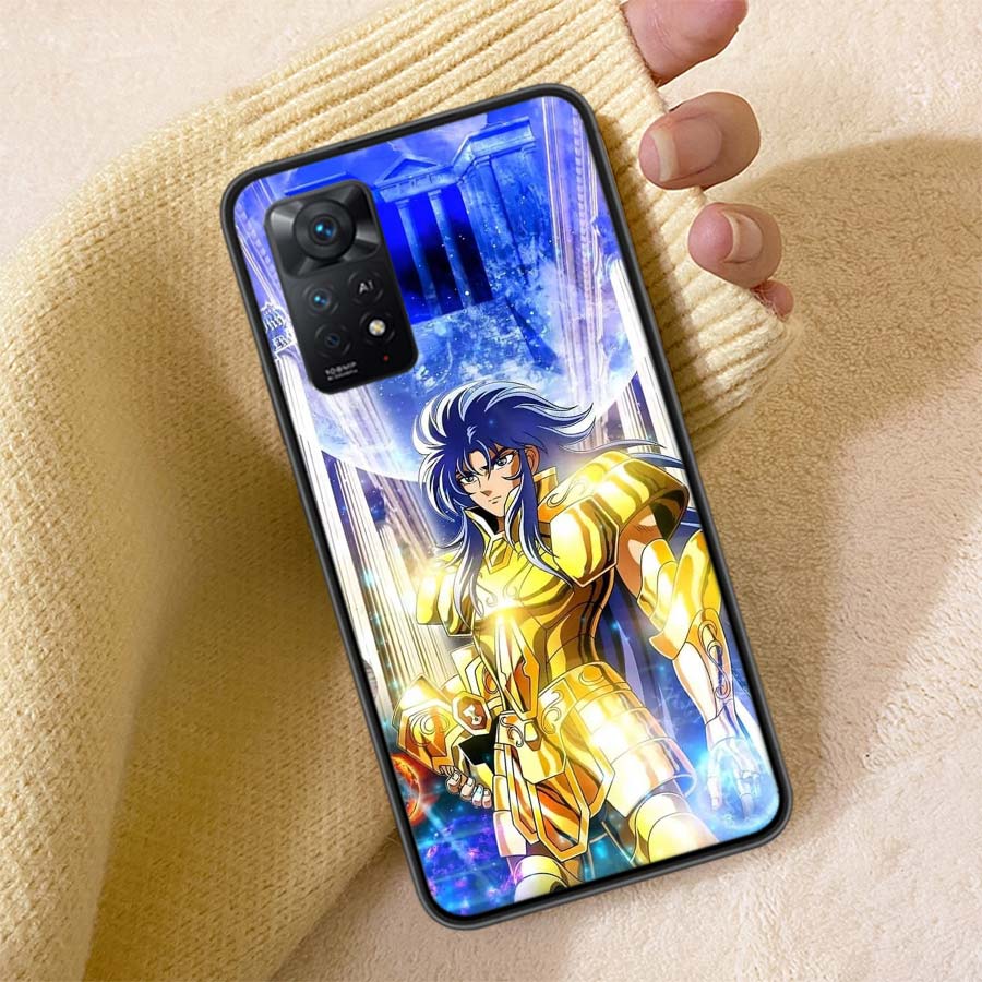 Saint Seiya Knights Of The Zodiac Phone Case For Redmi Note 13 14 15 Pro Plus 12 13C 12C 15C 9 10 10C 9T 9C 9A TPU Soft Cover Cl