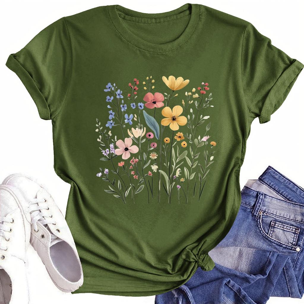 Toddler Girl Boy T-Shirts Kids Top Boys And Girls Printed Short Sleeved T-shirt 1-12Y