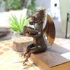 Vintage Reading Book Dragon Figurine Resin Western Flying Dragon Statue Sculpture Model Figure Ornament Toy Home