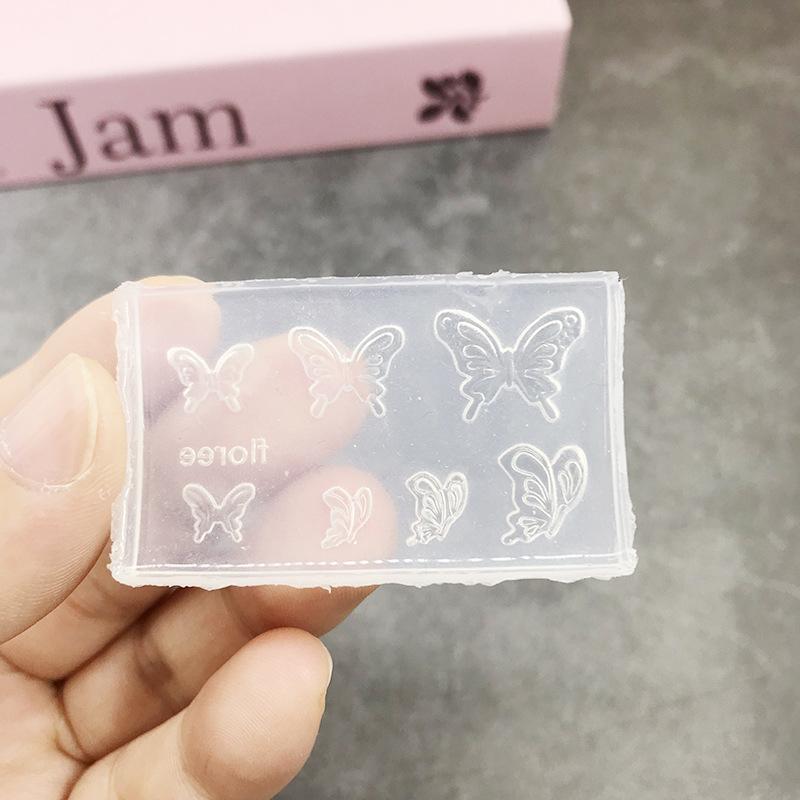 Прозрачный силиконовый молд для нейл-арта Изысканный ручной работы Бабочка Бант Цветок 3D Аксессуар для нейл-арта DIY Креативный молд для нейл-арта Подарок