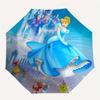 Cinderella, Fairy Tale Automatic Opening and Closing Umbrella - 8 Ribs Portable Folding Umbrella with Plastic Handle, Suitable for Leisure a