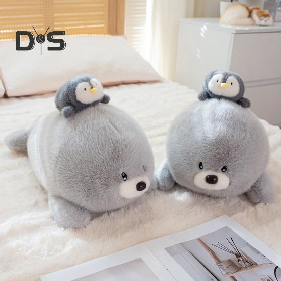 Мягкая плюшевая кукла «Морской лев», плюшевая игрушка «Морской лев» 50 см, очаровательный пушистый пингвин и игрушка «Морской лев» для детей, мальчиков и девочек