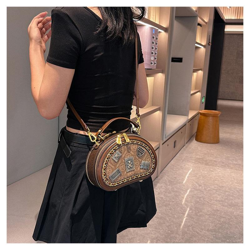 Tooxika Новая модная простая ретро-сумка-значок, популярный стиль, женская универсальная сумка-мессенджер через плечо, маленькая круглая сумка