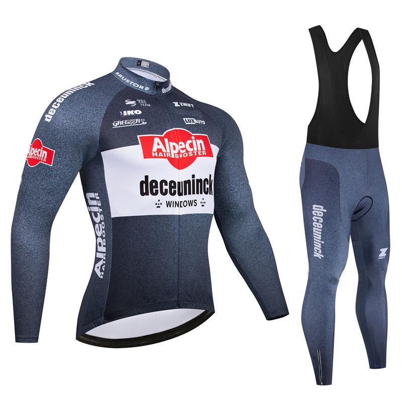 2026 Alpecin Команда Дышащий Длинный Рукав Мужской Велосипедный Джерси Комплект MTB Велосипедная Одежда Осень Велосипедная Одежда Maillot Ropa Ciclismo