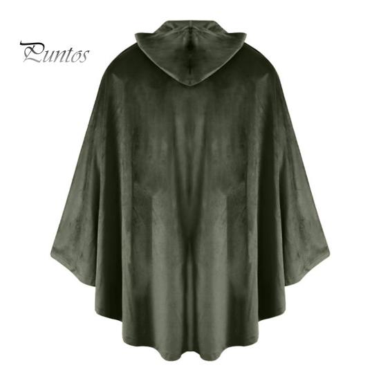 Плащ на Хэллоуин, шаль с капюшоном, стильный дизайн, накидка с пряжкой, однотонный длинный халат в средневековом стиле, костюм для косплея