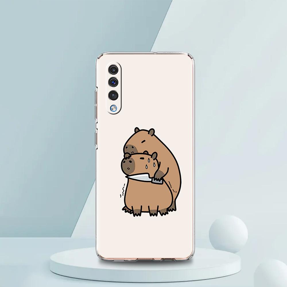 Cute Capybara Phone Case For Samsung A16 A14 A12 A22 A32 5G A34 A42 A52 A54 A50 A70 A72 A30 A40 A20E A10S A02S A04S A06 Cover
