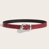 PU Leather Women's Belt Y2k Dress Jeans Belt Fashionable Thin Waist Belt  For Girls