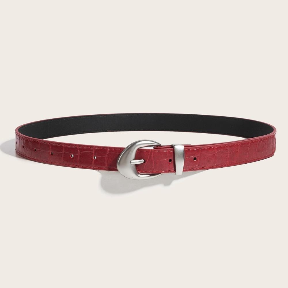 PU Leather Women's Belt Y2k Dress Jeans Belt Fashionable Thin Waist Belt For Girls