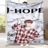 Чон Хосок J Hope Kpop B-BTS Фланелевое одеяло, Ультрамягкий теплый плюшевый плед для дома, спальни, кровати, дивана, офиса, кемпинга, подарок