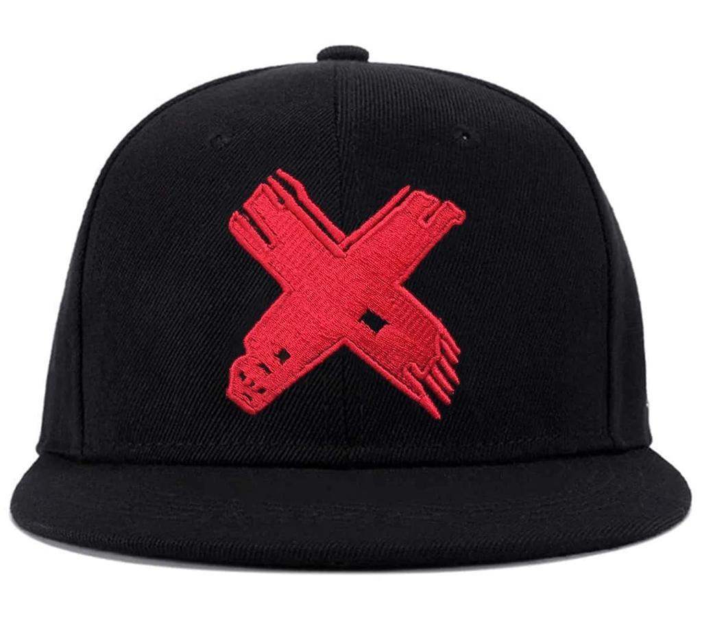[sproutsy] Men's Cross and X Design Cap, Stylish and Casual (Red)