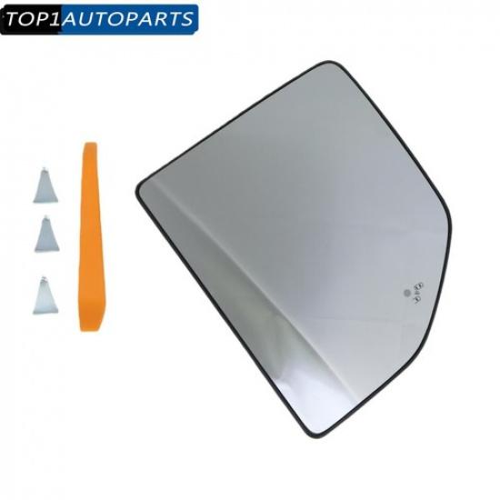 1 Pcs Right Side Mirror Glass Assembly For 2017- Ford F-450 Super Duty