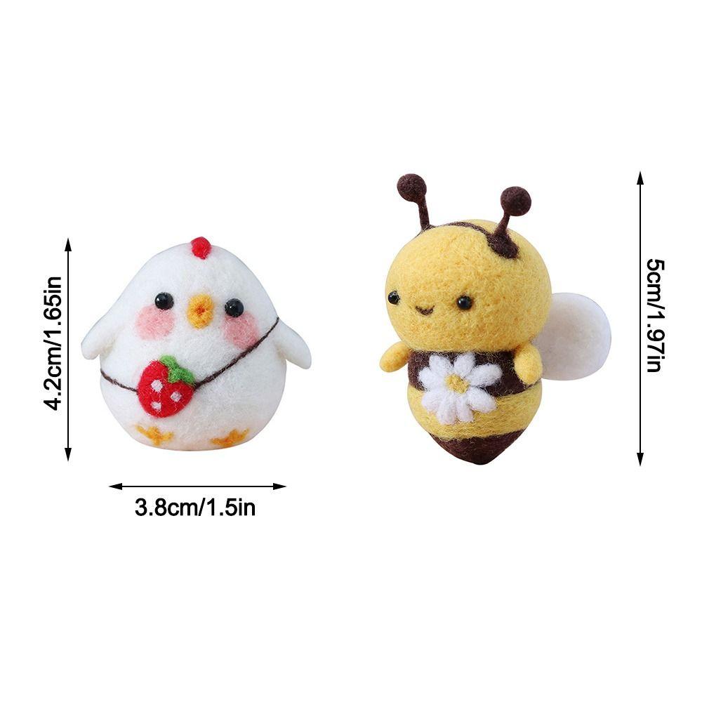 Handmade Material Kit Felting Starter Kit Animal DIY Wool Felt Materials Set Needle Felting Kit