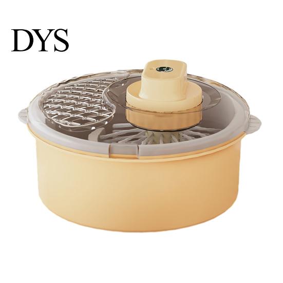 Home Kitchen Prep Accessory Multifunctional Salad Spinner, Electric/Manual Vegetable Washer, 360-Degree Rotation Drainer, Berry And Herb Cleaner