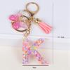 Розовый брелок с пайетками, подвеска с буквой, серьги-шармы