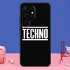 Чехол Love Techno с музыкальными цитатами для Samsung Galaxy S24 S23 S22 S21 S20 FE Ultra Plus S8 S9 S10 Note 10 20 Ultra Case