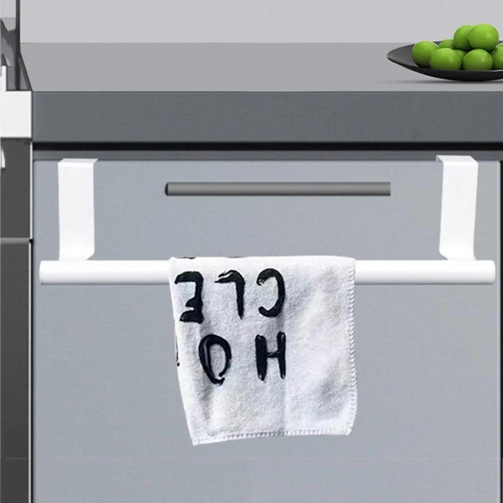 1 шт., штанга для полотенец, стальная металлическая проволока, органайзер для хранения полотенец на шкафу, вешалка для полотенец на дверь ванной комнаты, вешалка для тряпок без проколов