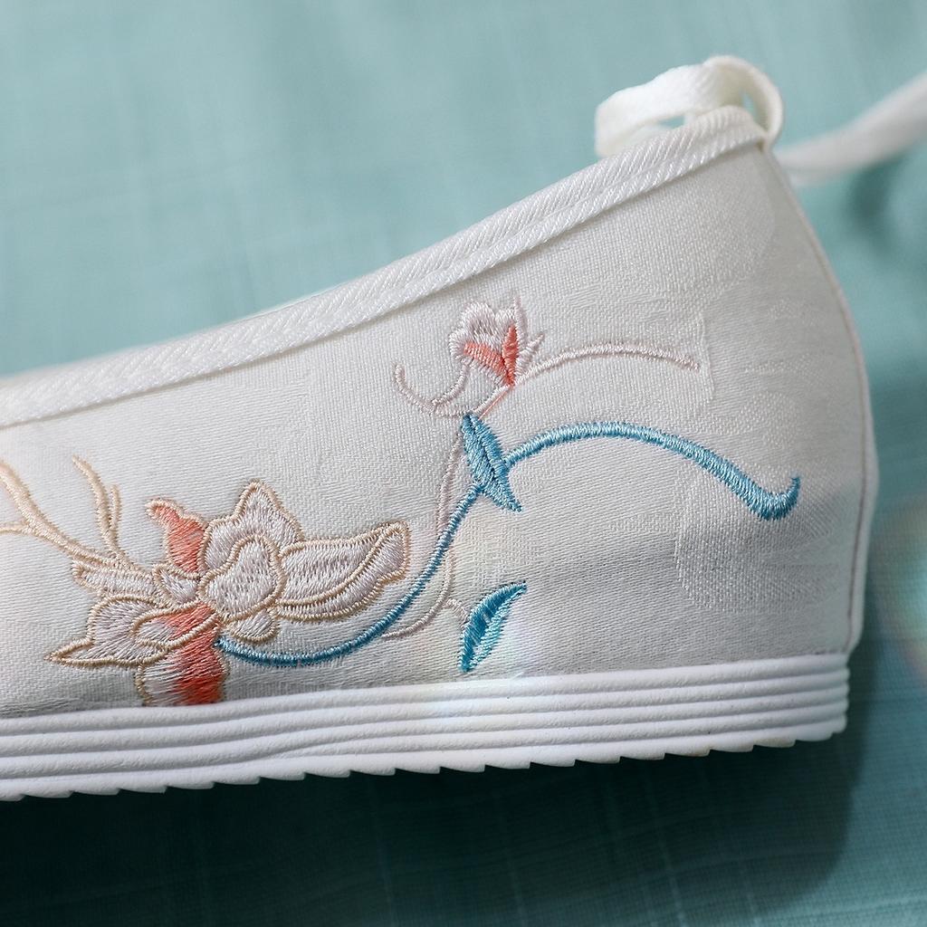 Редкая тень, внутренняя высота увеличена на 3 см, туфли с бантом, новые антикварные туфли на шнуровке, вышитые туфли, туфли ханьфу