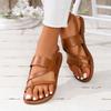 Лето 2024 года, популярные женские сандалии на низком каблуке большого размера, однотонная верхняя модная женская обувь для пляжного отдыха