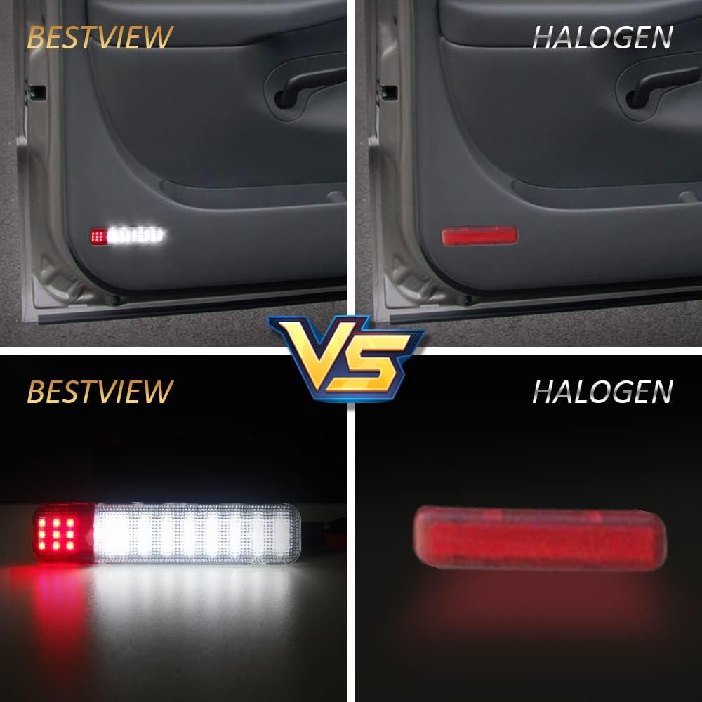 Bestview LED Door Panel Courtesy Light - Interior Courtesy Door Light Compatible With 1995-2006 Tahoe Yukon | 1997-2006 Chevy Silverado GMC Sierra