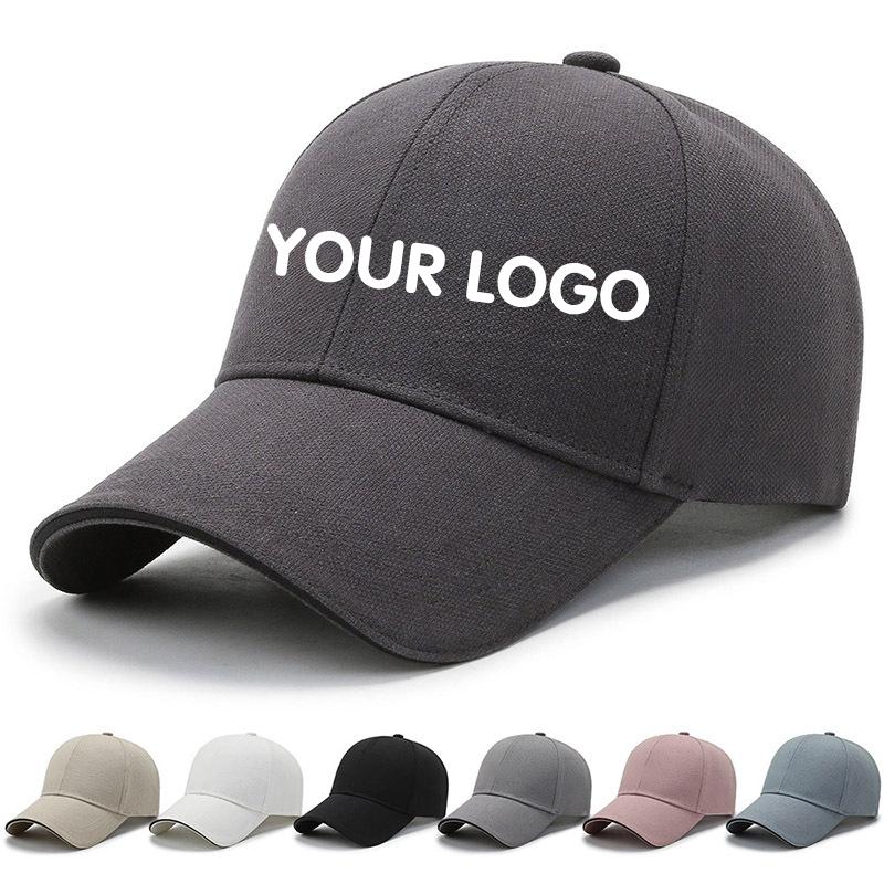 Custom Logo Cotton Men Women Letter Embroidery Hat Outdoor Sports Travel Sunscreen Sunshade Sports Baseball Cap