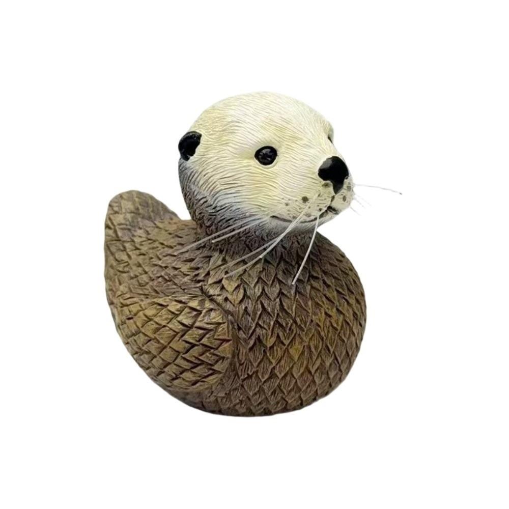 Seal Marine Organisms Statue Dolphin Shark Turtle Duck Figure Devilfish Whale Sea Creature Duck Desktop Ornament Entryway Decor