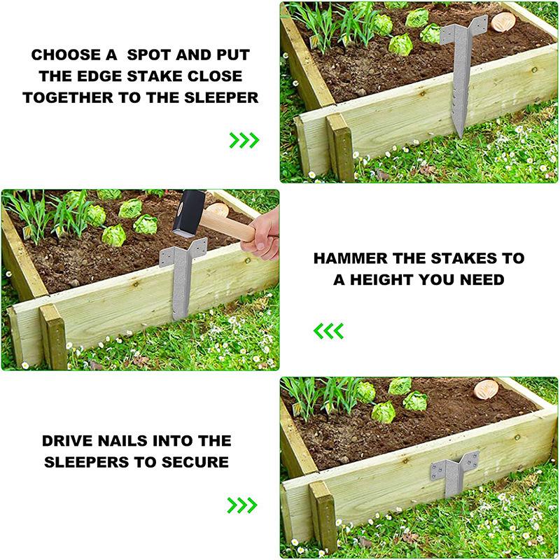 Железнодорожный кронштейн для шпалы, стальной зубчатый кронштейн для столба забора, сверхмощная подставка для шпалы, деревянный плантатор, каркас садовой кровати