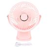 Small Desk Fan with Clamp 5 Speed Settings 3 Brightness Levels 720 Degree Rotation Rechargeable