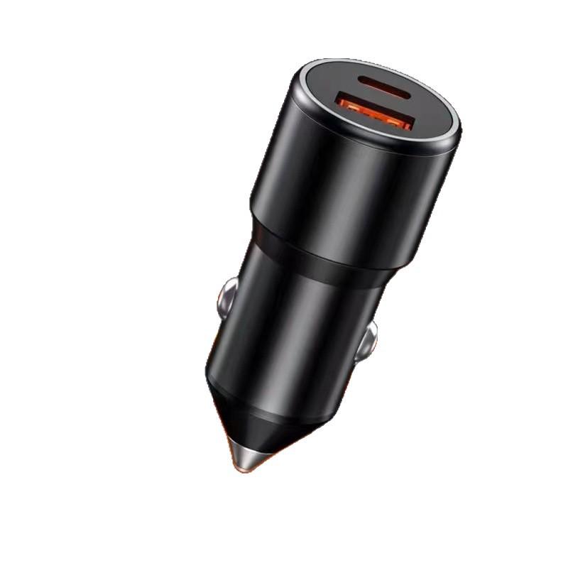 Автомобильное зарядное устройство PD48W с двумя портами PD+QC3.0 для быстрой зарядки Lightning телефонов и планшетов