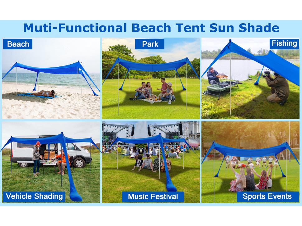 Portable Outdoor Beach Tent Lycra Shade Canopy