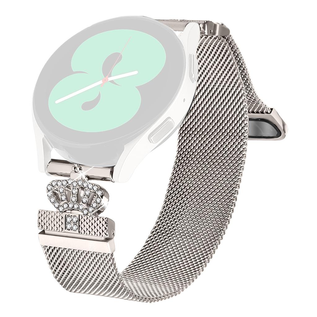 For Huami Amazfit GTS 4 Mini Milanese Mesh Band Magnetic Crown Clasp Stainless Steel Strap