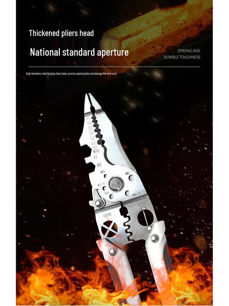 Универсальный 2025 Многофункциональный Электрик Инструмент для Зачистки и Обжима Проводов с Функциями Сгибания в Петлю и Резки Проводов