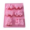 1pcs Silicone Cake Mold Six Holes Car Mold