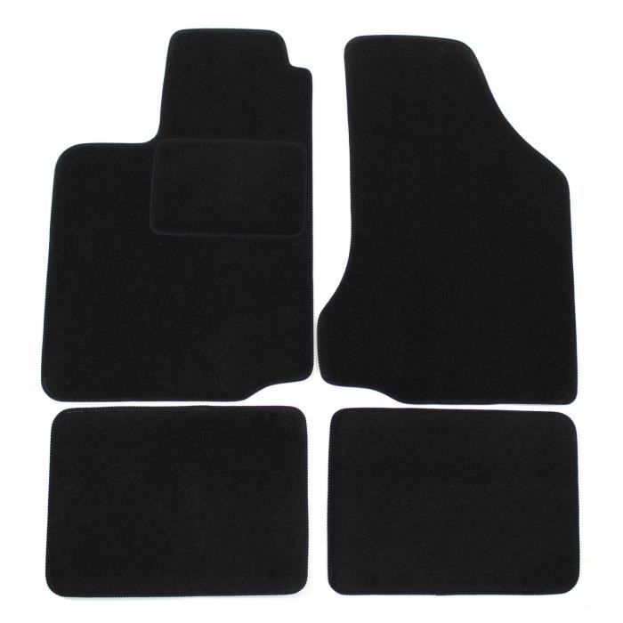 Tapis De Sol - Seat - Cordoba II - Velours Noir - 4 Pièces - Ajustement Précis