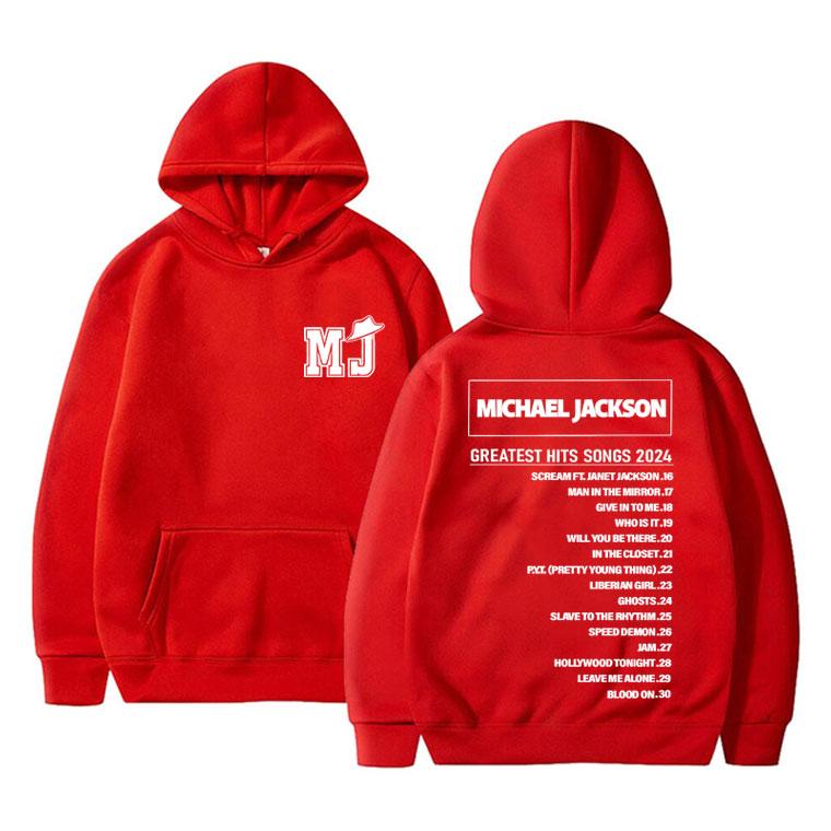 Classic Vintage Michael Jackson Greatest Hits Songs 2024 Hoodie Men Women Gothic Punk Sweatshirt Men's Rock Oversized Streetwear