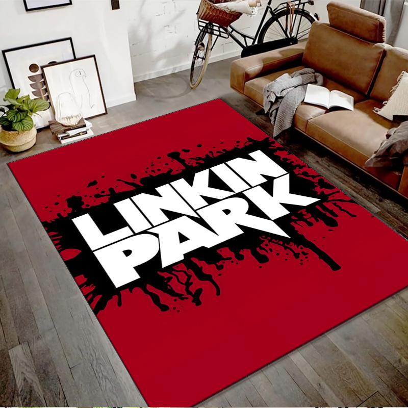 1pc Linkin Park3 Design Printed Area Rug Carpet for Bedroom Living Room Home Decor Rugs Mat Non Slip Mat Rug for Bedside