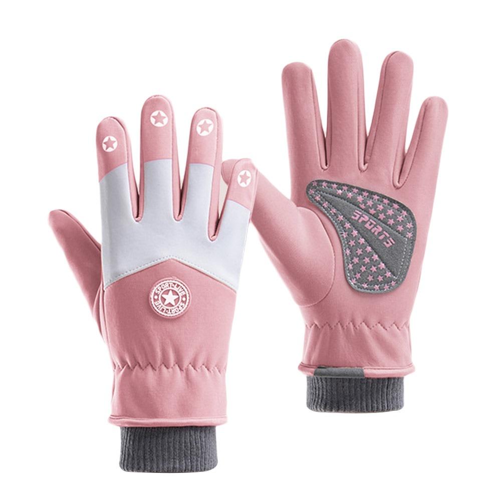 Утепленные велосипедные перчатки-митенки Нескользящие Детские велосипедные перчатки Детские зимние перчатки для мальчиков и девочек