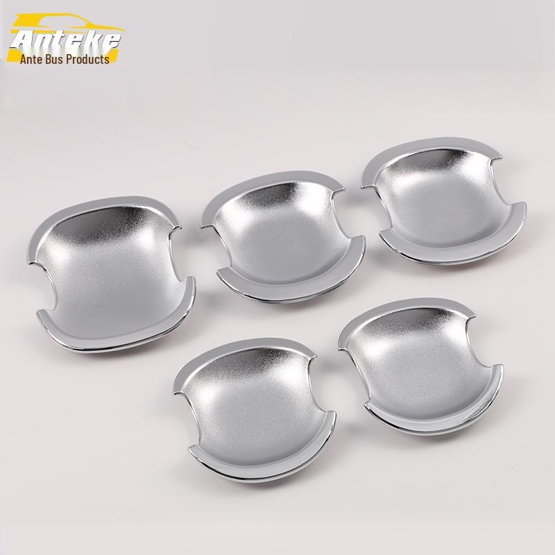 Compatible Door Bowl Sequin Protective Stickers for 08-13 RAV4 - Electroplated, Anti-Scratch, Wear-Resistant Decorative Frame.