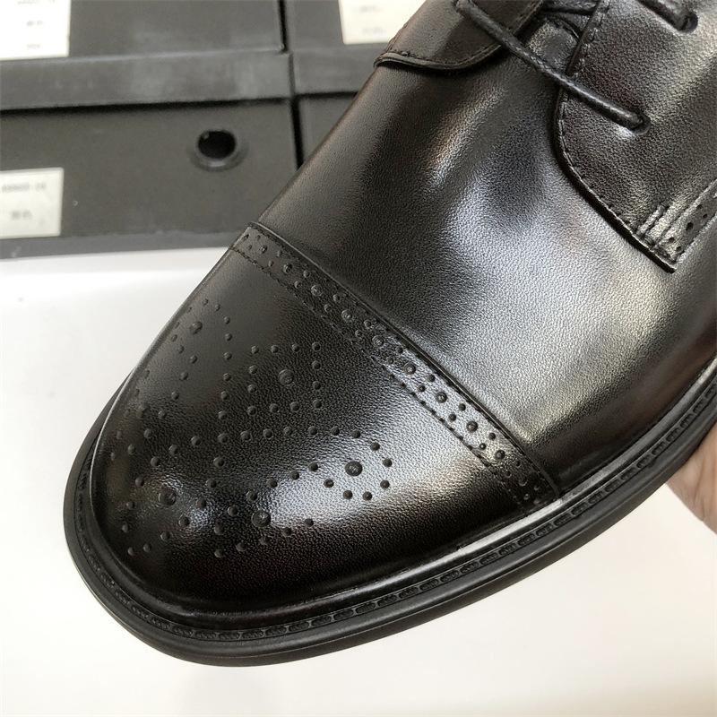 Высококачественные кожаные туфли Brock с гравировкой, мужские деловые кожаные дышащие повседневные туфли для поездок на работу, мужские свадебные туфли для костюма