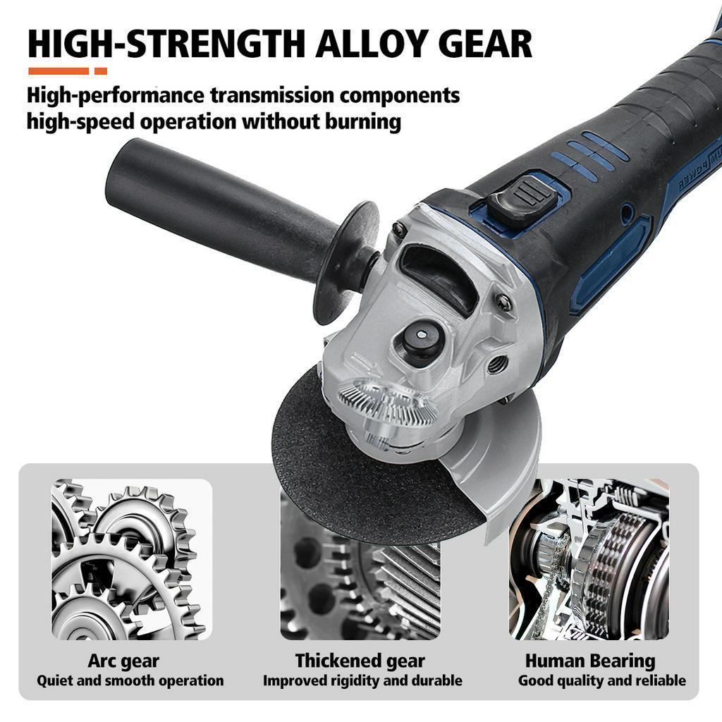 29800ma 218vf Cordless Brushless Electric Angle Grinder Polishing Grinding Cutting Machine 3 In 1 Power Cutting Tool