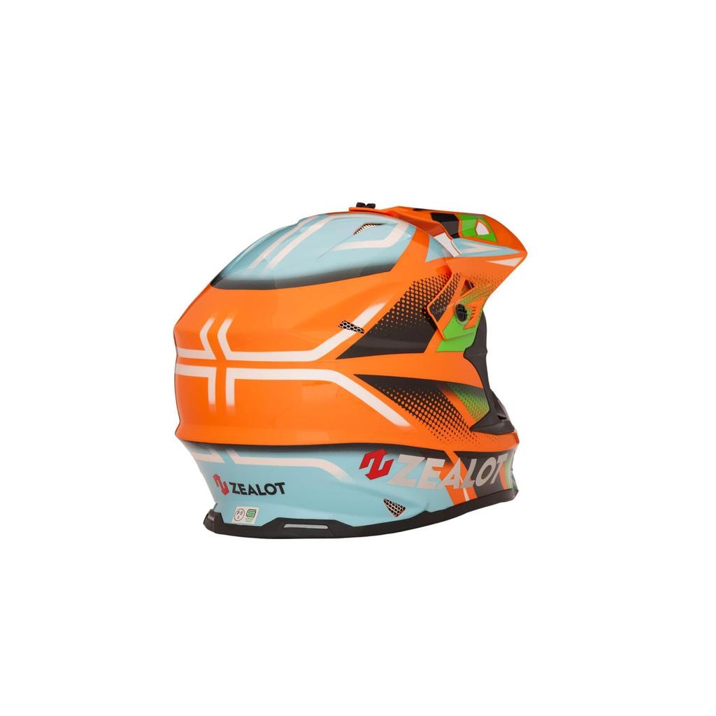 ZEALOT Mud Jumper 2 Helmet Graphic M Size Off-Road Off-Road Orange/Blue 57-58cm MJ0016/M