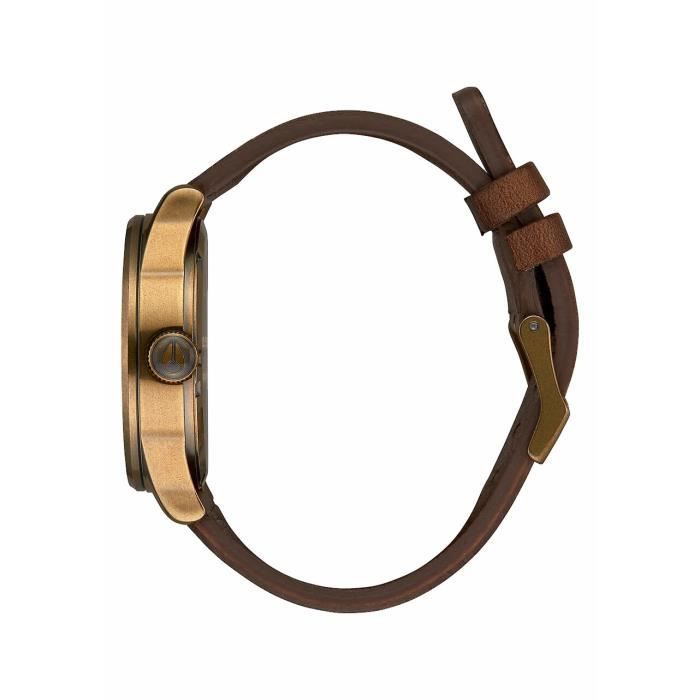 Montre en cuir - Nixon - Sentry - Cadran détaillé - Acier inoxydable - Étanchéité 100m