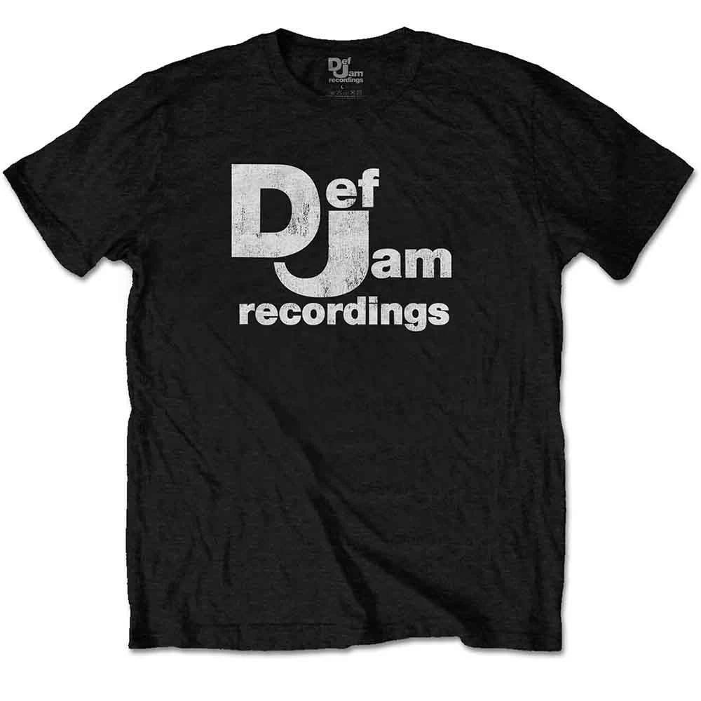 Def Jam Recordings Classic Logo Black Official Mens Unisex T-Shirt