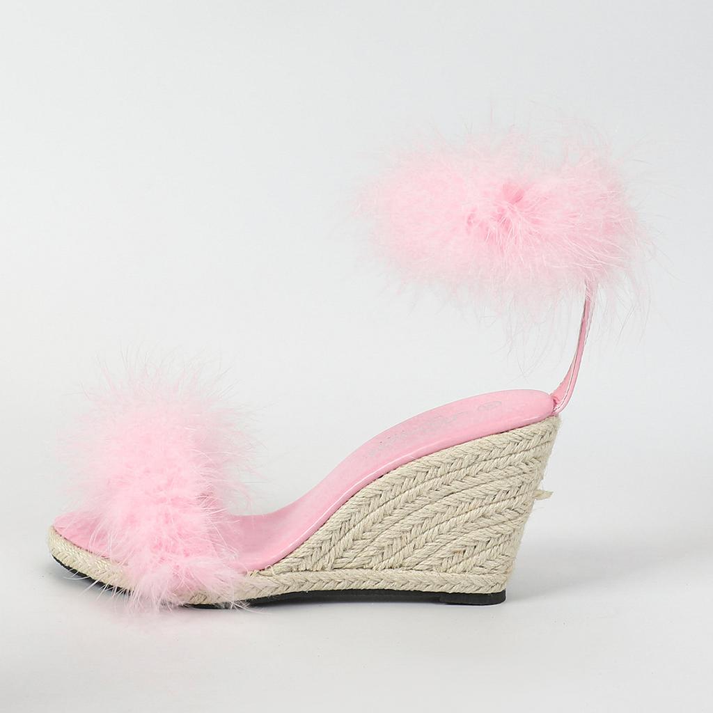 Женские сандалии на платформе, пикантные новые соломенные простые водонепроницаемые туфли на высоком каблуке, крутая модель LFD-11011-5