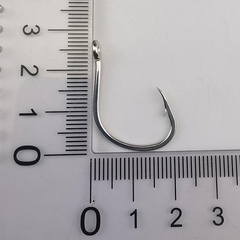 10 шт. наборов луженых антикоррозийных крючков для джиг-удочек с люверсами из высокоуглеродистой стали для глубоководной рыбалки