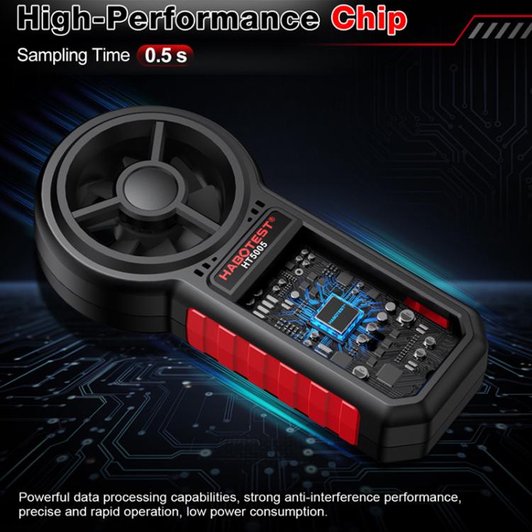 HABOTEST HT5005 Портативный цифровой анемометр с дисплеем, высокоточный измеритель скорости и температуры ветра