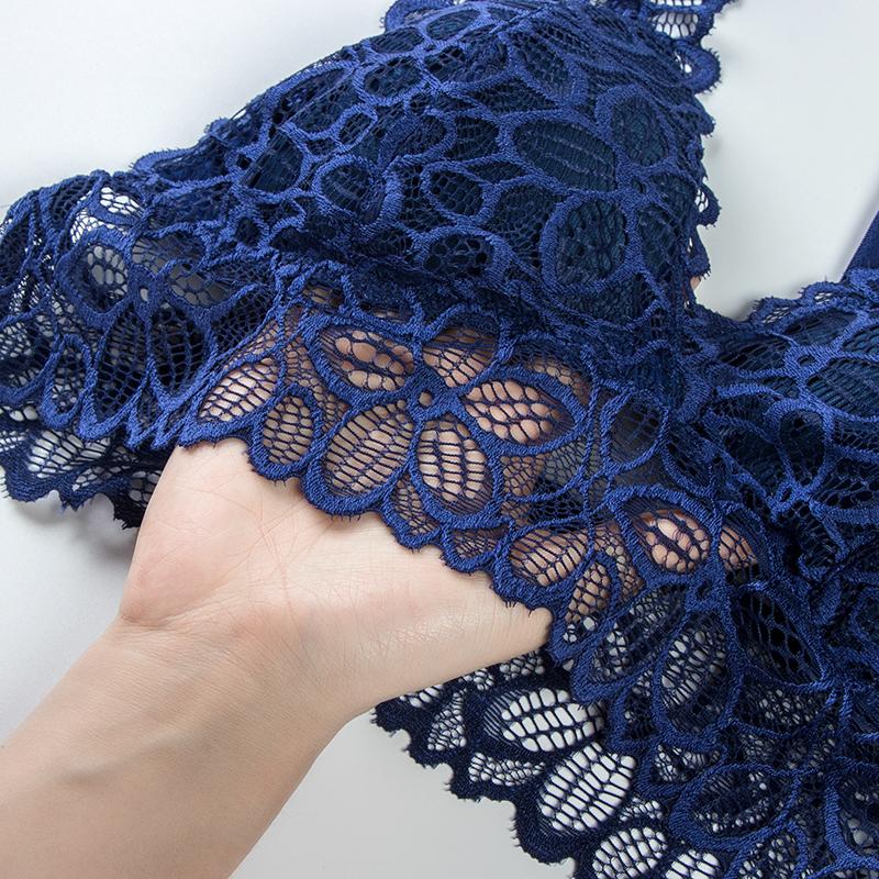 Женский модный комплект кружевного нижнего белья с цветочным принтом, однотонный бюстгальтер, трусики, комплект нижнего белья, пижама, комплект ночного белья