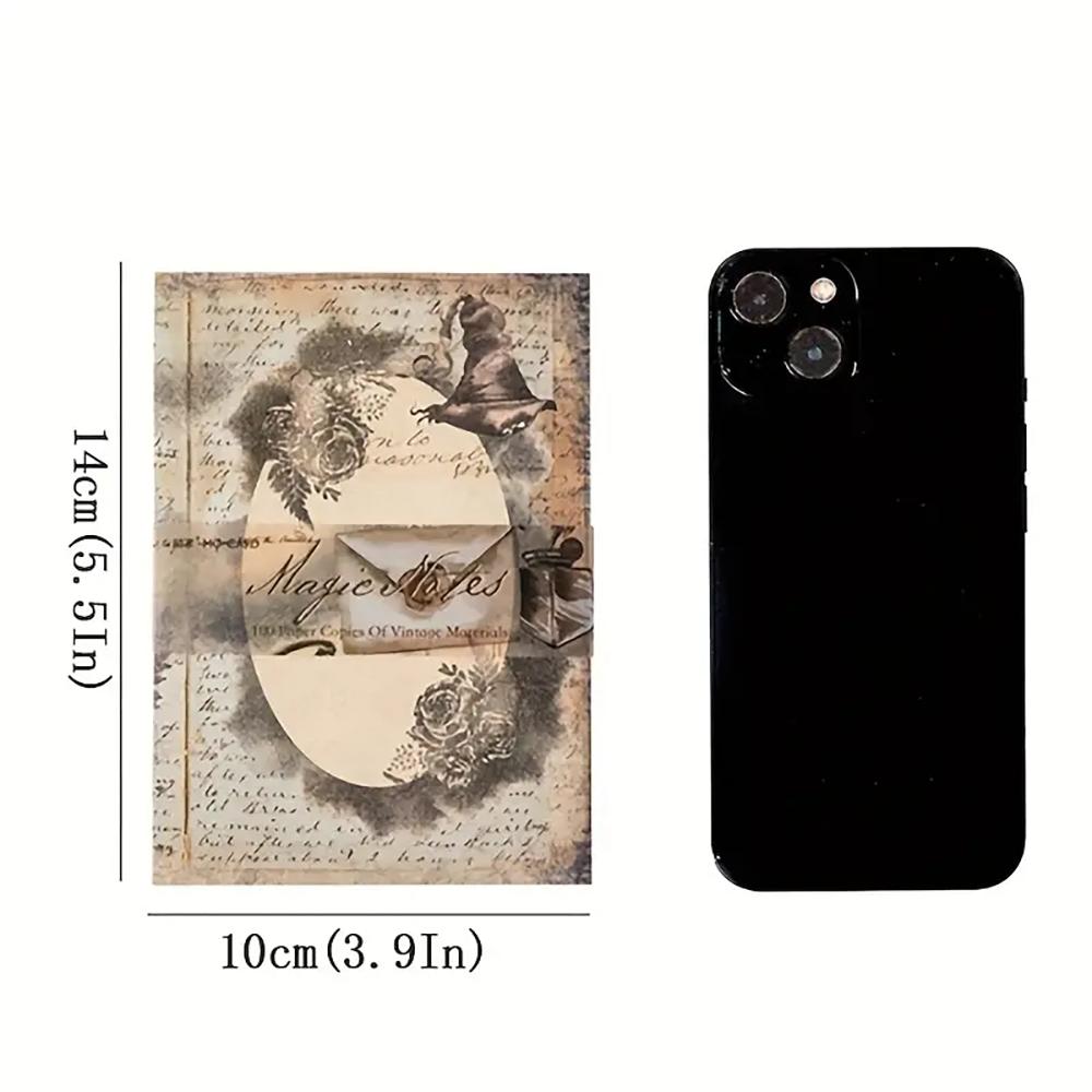 100 шт. Матовая художественная бумага с космической тематикой, 120 г/м² | Планетарные ретро-дизайны для коллажей, скрапбукинга и творческих проектов