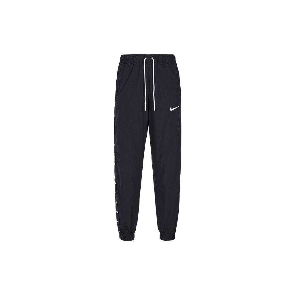 Nike Спортивные брюки свободного кроя Nsw Swoosh со средней посадкой, мужские брюки, черные CD0422-010